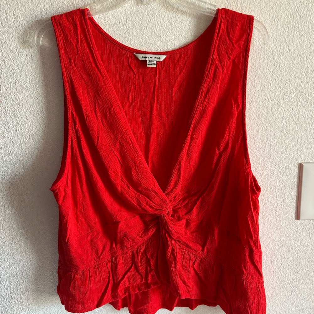 Red Sleeveless Top